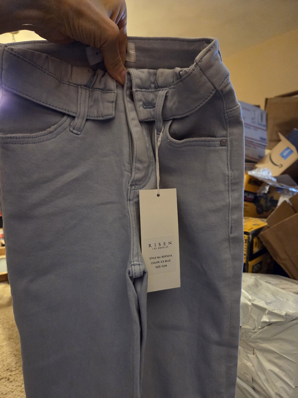 NWT Risen Ice Blue Jeans - Classic Straight Fit Size 0/24